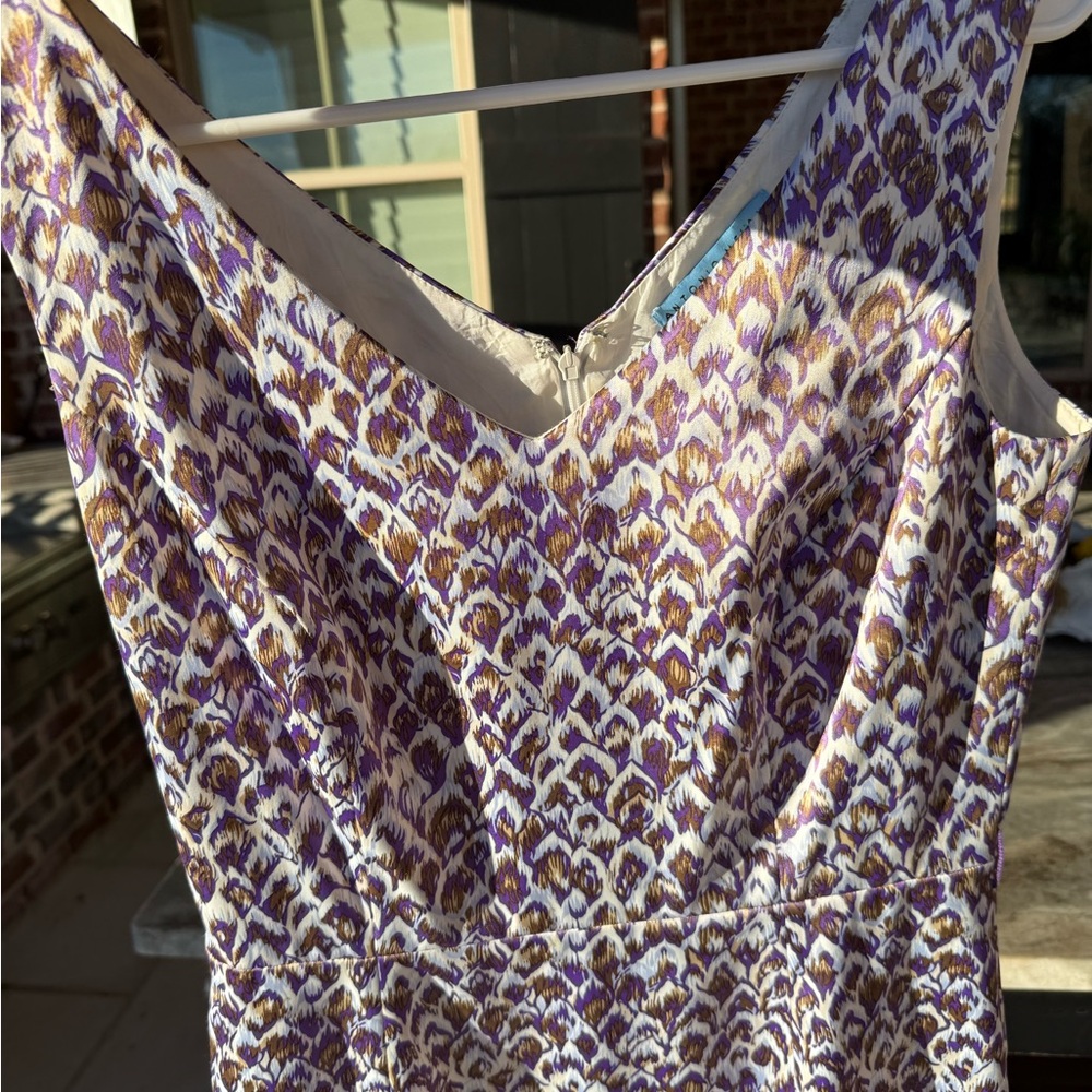 Antonio Melani purple gold white silk Dress